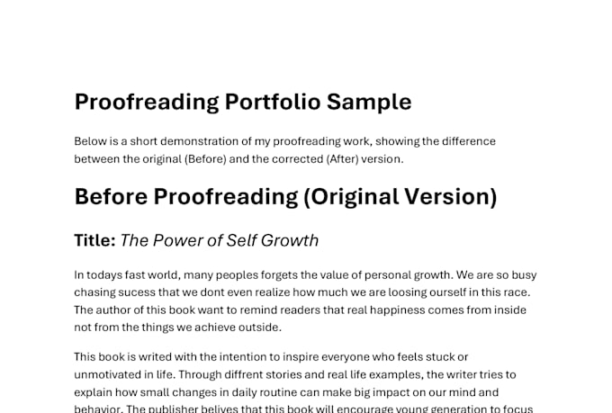 carefully proofread your articles and blog posts